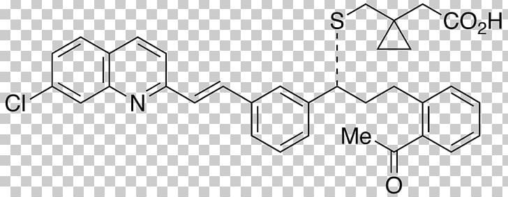 Montelukast Chemical Compound Chemical Substance Parietin Chemical Nomenclature PNG, Clipart, Acid, Angle, Area, Aromaticity, Black And White Free PNG Download