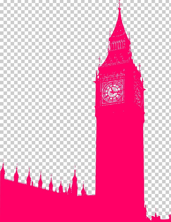 Big Ben Palace Of Westminster Silhouette PNG, Clipart, Big Ben, Clock Tower, Drawing, London, Magenta Free PNG Download