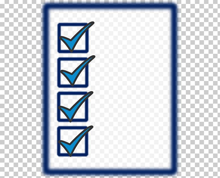 Checklist Computer Icons Free Content PNG, Clipart, Angle, Area, Blank Checklist Cliparts, Blue, Checklist Free PNG Download