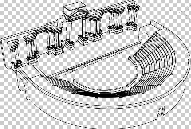 Roman Theatre Theater PNG, Clipart, Angle, Auto Part, Black And White, Cinema, Computer Icons Free PNG Download
