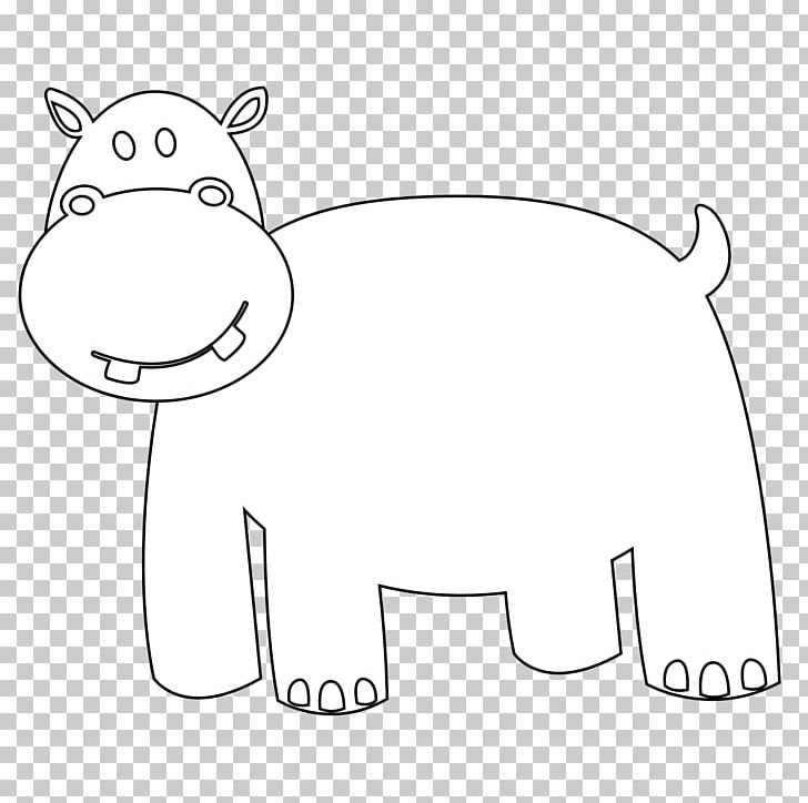 Hippopotamus Coloring Book Black And White PNG, Clipart, Angle, Area, Black, Black And White, Carnivoran Free PNG Download