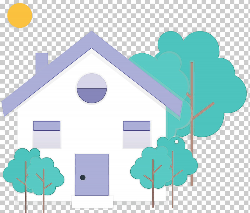 Turquoise Line House PNG, Clipart, Home, House, Line, Paint, Turquoise Free PNG Download