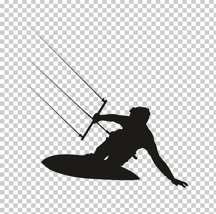 Kitesurfing Surfboard Campsite PNG, Clipart, Black, Black And White, Decal, Freestyle Academy Kitesurfing, Kit Free PNG Download