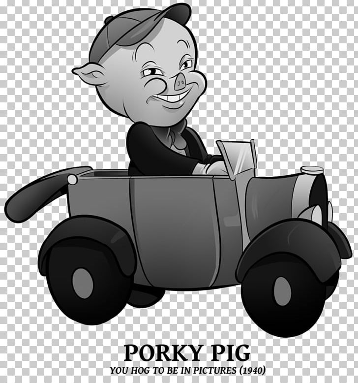 Porky Pig Petunia Pig Looney Tunes Merrie Melodies PNG, Clipart, Animals, Animaniacs, Automotive Design, Black And White, Car Free PNG Download