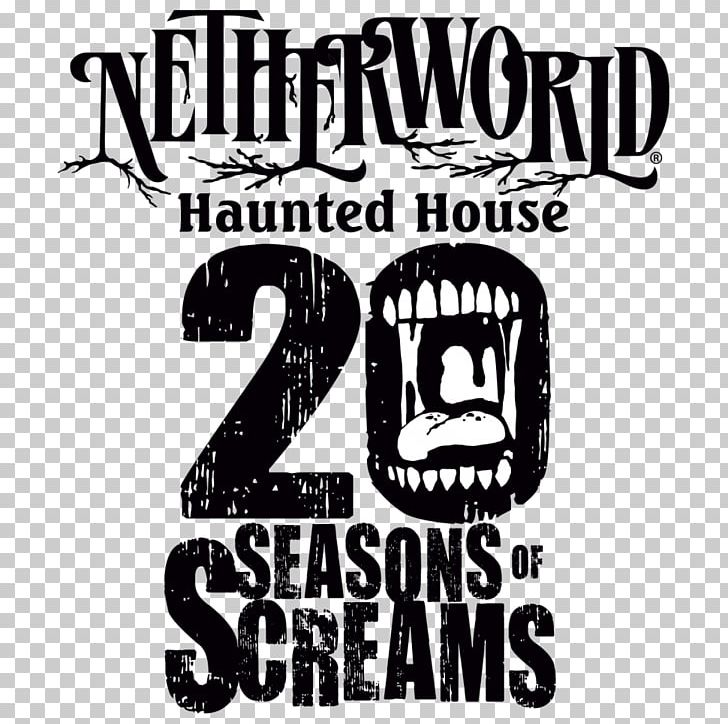 Netherworld Haunted House Haunted Attraction Atlanta Logo Halloween PNG, Clipart, 18 Years, Atlanta, Black And White, Brand, Georgia Free PNG Download