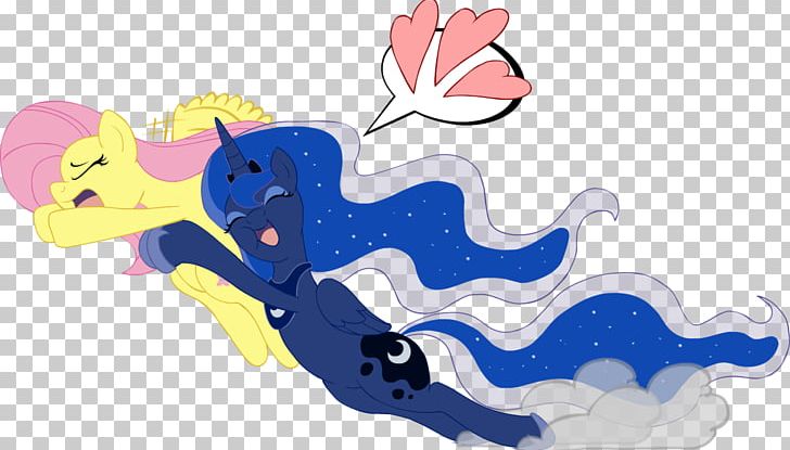 Fluttershy Princess Luna Pony Fan Art PNG, Clipart, Art, Blue, Cartoon, Deviantart, Equestria Free PNG Download