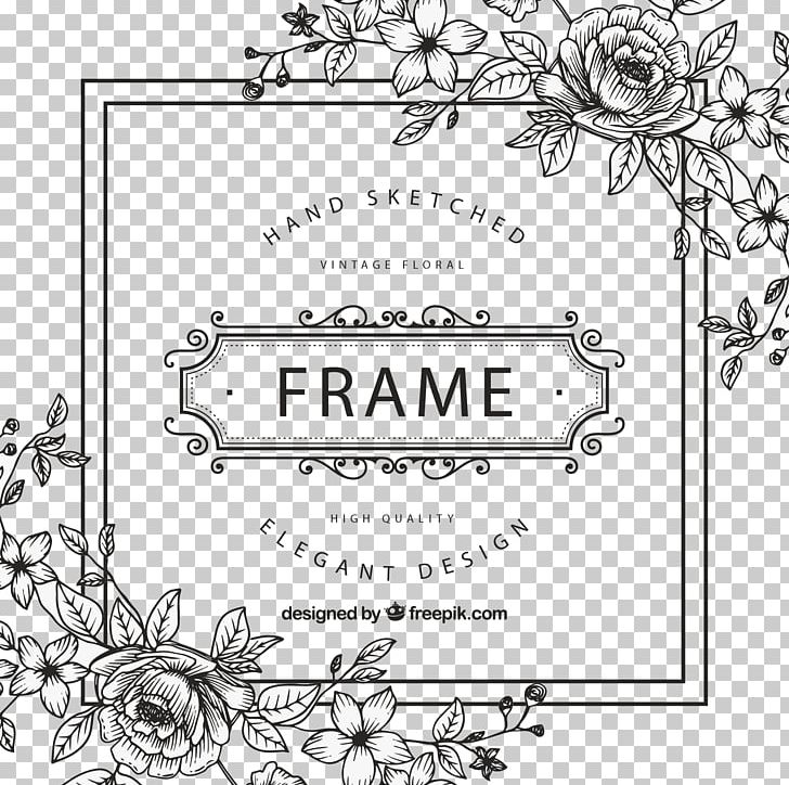 Frame Flower PNG, Clipart, Black, Border, Decoration, Design, Flower Free PNG Download