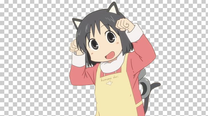 Nano Shinonome Nichijou Desktop Anime PNG, Clipart, Art, Black Hair, Brown Hair, Cartoon, Catgirl Free PNG Download