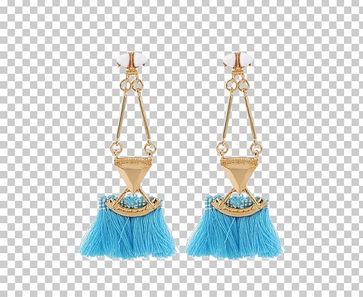 Earring Tassel Blue Turquoise Fringe PNG, Clipart, Blue, Body Jewellery, Body Jewelry, Bohemian, Bohemianism Free PNG Download