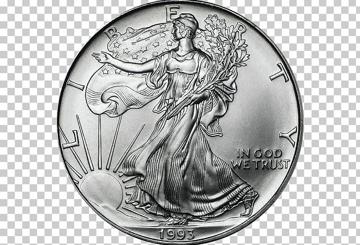 Coin West Point Mint United States American Silver Eagle PNG, Clipart, American, American Eagle, Apmex, Black And White, Bullion Free PNG Download