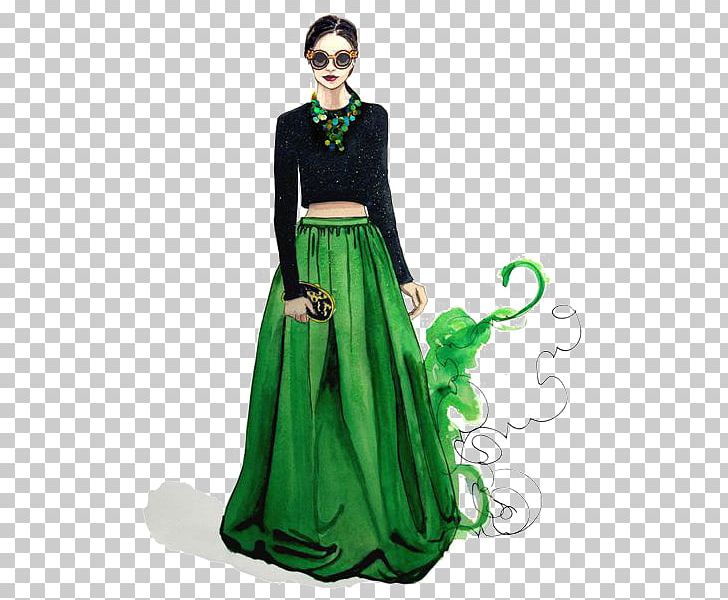 Fashion Illustration Drawing Fashion Design Illustration PNG, Clipart, Art, Background Green, Cartoon, Cartoon Skirt, Clothing Free PNG Download