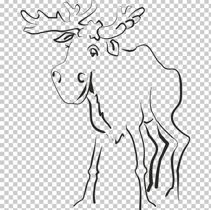 Moose Coloring Book Drawing Child Ausmalbild PNG, Clipart, Animal, Antler, Child, Deer, Fictional Character Free PNG Download
