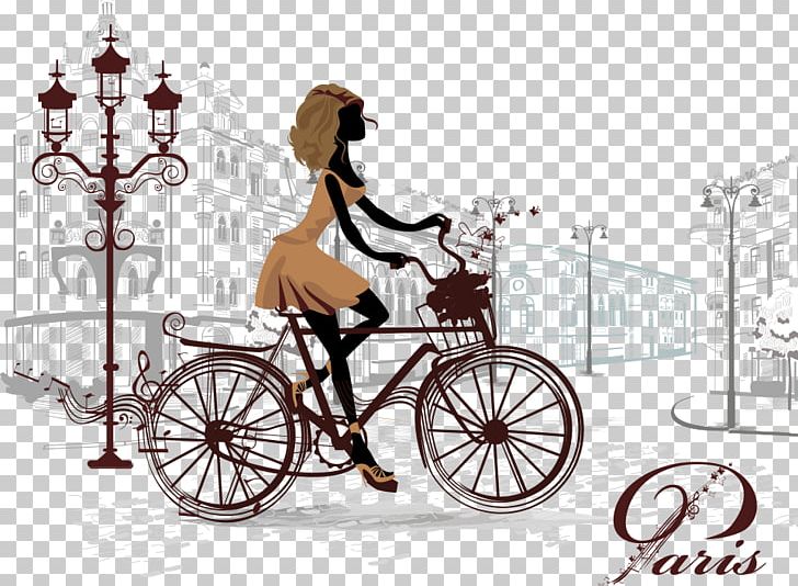 Fashion Girl Illustration PNG, Clipart, Beautiful Girl, Bicycle, Bicycle Accessory, Cartoon, Cartoon Beauty Free PNG Download