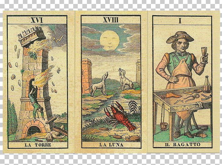 Ancient Tarot Of Lombardy: 1810 Tarocchini Le Tarot Des Imagiers Du Moyen âge Playing Card PNG, Clipart, Art, Comics, Fauna, Fiction, Hanged Man Free PNG Download