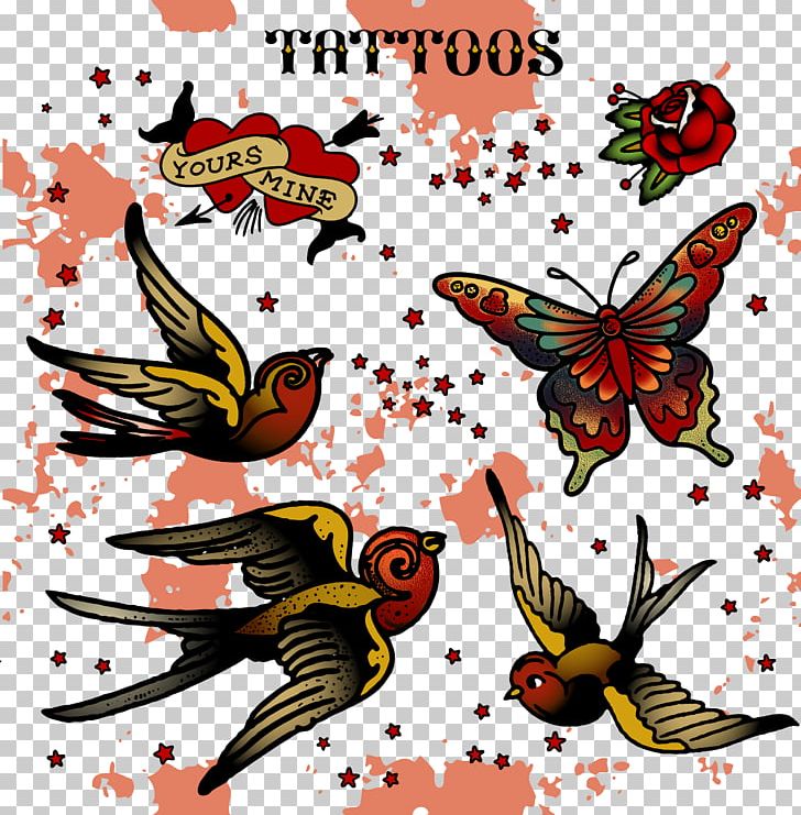 Tattoo Stock Photography PNG, Clipart, Animals, Bird, Bird Cage, Bird Vector, Brush Footed Butterfly Free PNG Download