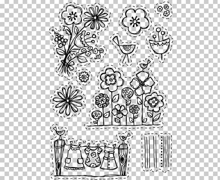 Floral Design Laundry Postage Stamps Visual Arts PNG, Clipart, Angle, Black, Black And White, Cartoon, Circle Free PNG Download