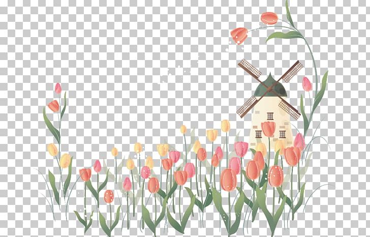 Tulip Flower PNG, Clipart, Cartoon, Cartoon Tulips, Cartoon Windmill, Computer Wallpaper, Download Free PNG Download