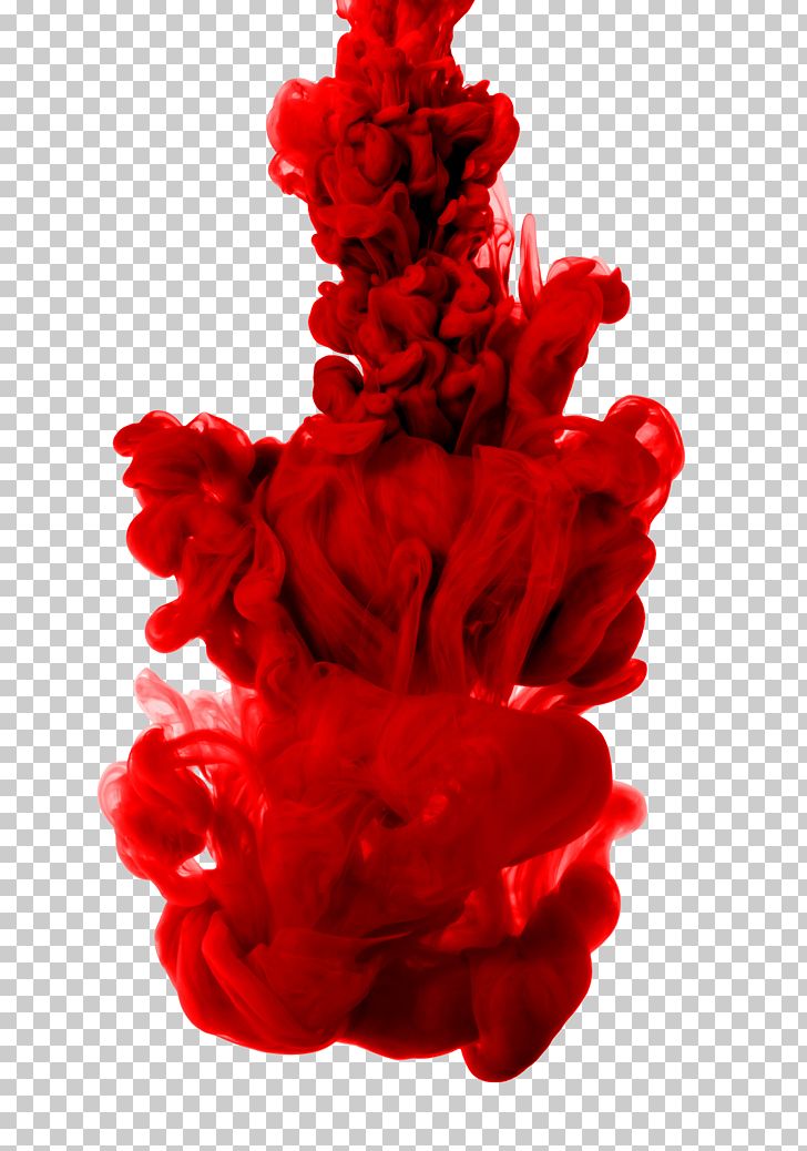 red ink in water