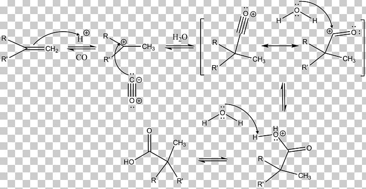 Koch Reaction Reaction Mechanism Chemical Reaction Carbonylation Palladium-catalyzed Coupling Reactions PNG, Clipart, Acid, Alkene, Alkyne, Angle, Area Free PNG Download