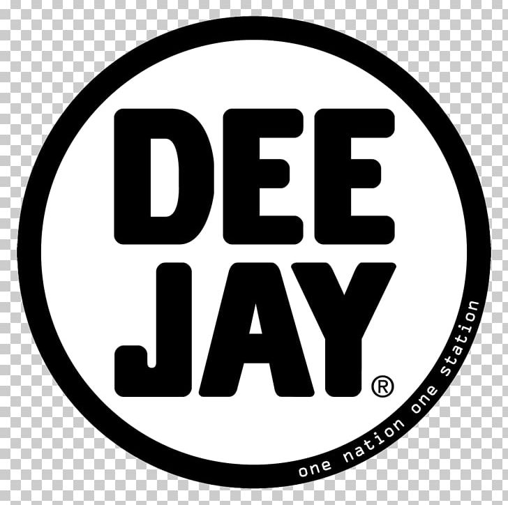 Logo Radio DeeJay Disc Jockey Font PNG, Clipart, Area, Black And White, Brand, Circle, Deejay Free PNG Download