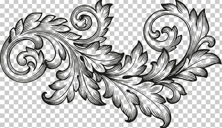 Ornament Scroll Engraving Acanthus PNG, Clipart, Acanthus, Artwork, Baroque, Black And White, Body Jewelry Free PNG Download