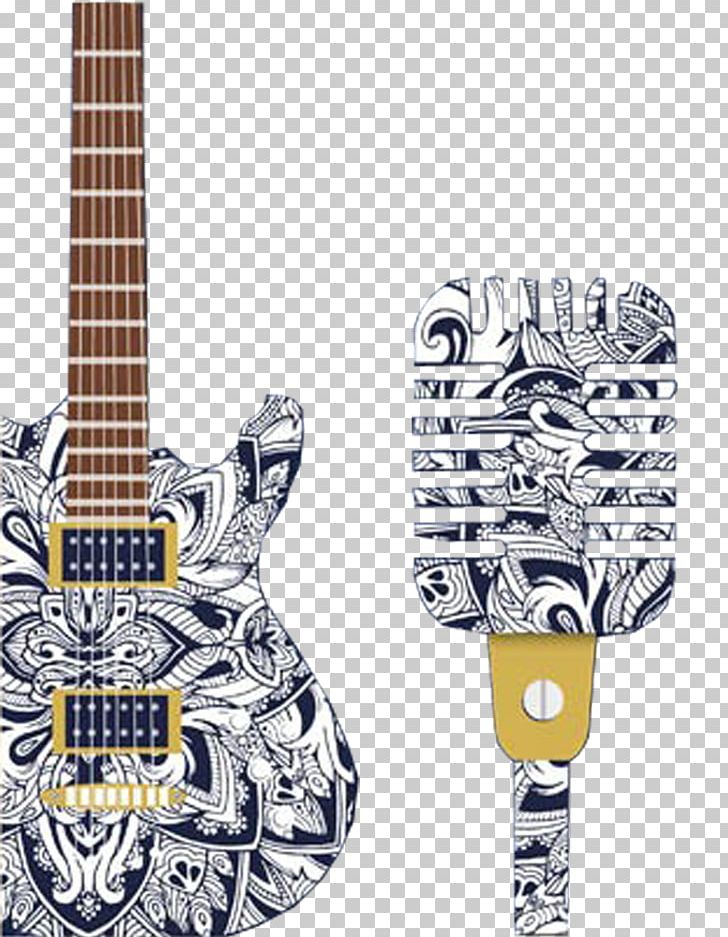 Electric Guitar Microphone Poster PNG, Clipart, Adobe Illustrator, Electronics, Encapsulated Postscript, Guitar, Guitar Accessory Free PNG Download