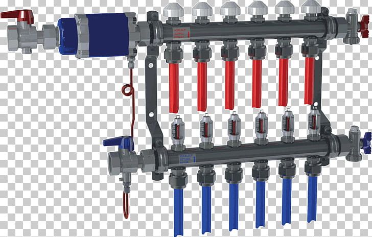 Hydronic Balancing Heizkreisverteiler Underfloor Heating Flächenheizung Hydraulics PNG, Clipart, Altbau, Auto Part, Building, Cylinder, Electronic Component Free PNG Download