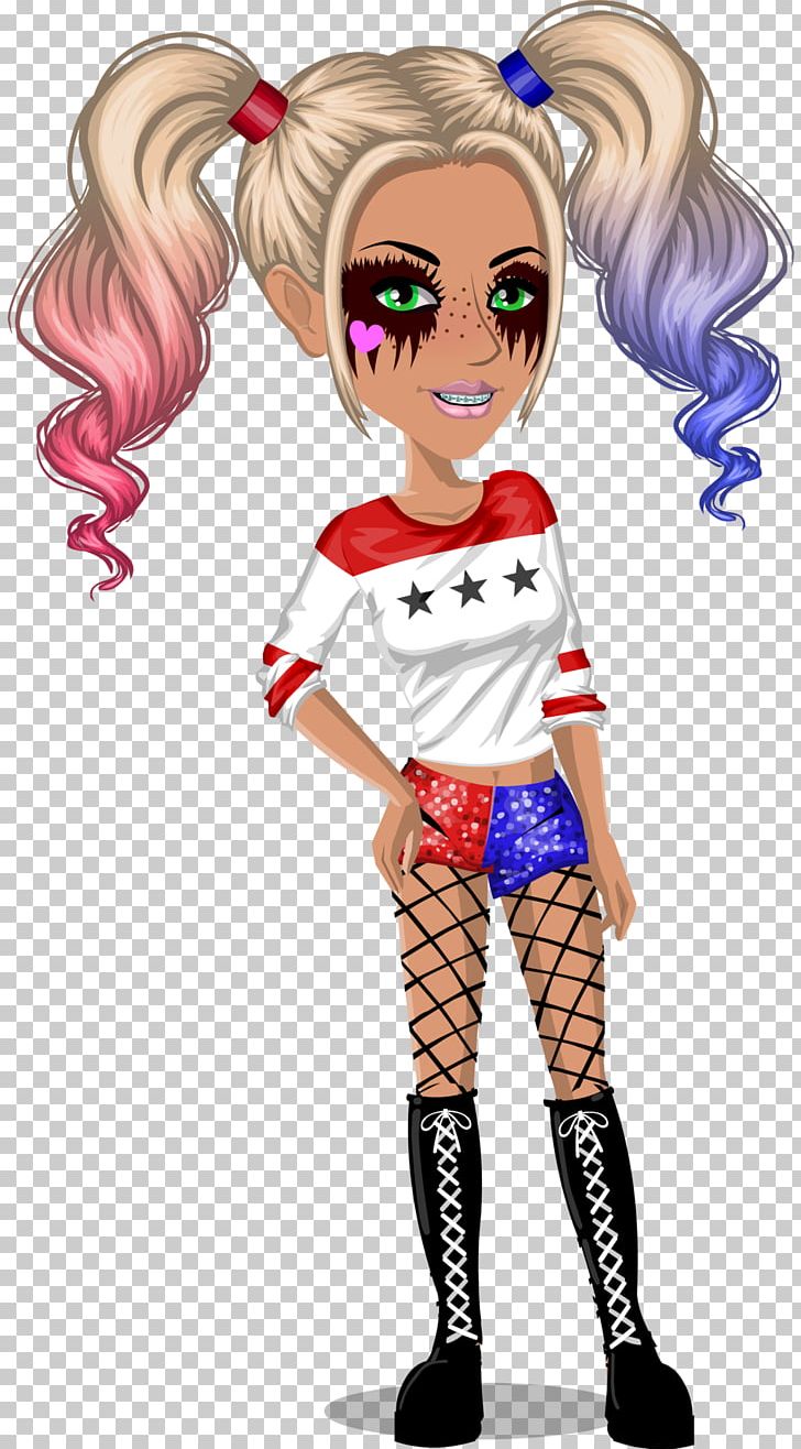 MovieStarPlanet Harley Quinn YouTube Character PNG, Clipart, Action Figure, Anime, Art, Barbie, Brown Hair Free PNG Download