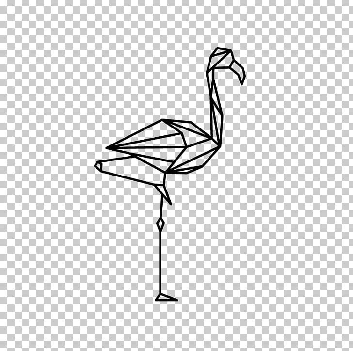 Sticker Paper Geometry Greater Flamingo Wall PNG, Clipart, Adhesive, Beak, Bird, Black And White, Crane Like Bird Free PNG Download