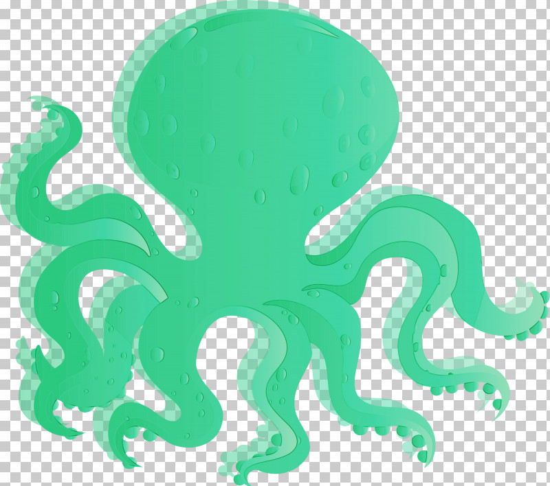 Green Octopus Animal Figure Octopus Giant Pacific Octopus PNG, Clipart, Animal Figure, Giant Pacific Octopus, Green, Octopus, Paint Free PNG Download