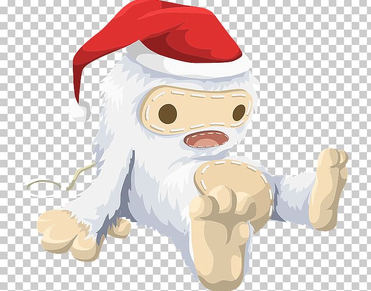 Premium Vector  Cute yeti bigfoot cartoon character in santa's