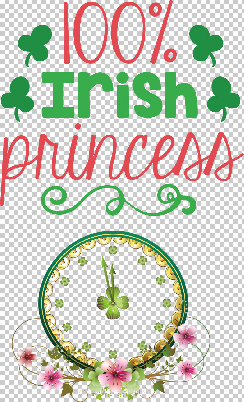 Irish Princess St Patricks Day Saint Patrick PNG, Clipart, Floral Design, Flower, Irish Princess, Leaf, Line Free PNG Download