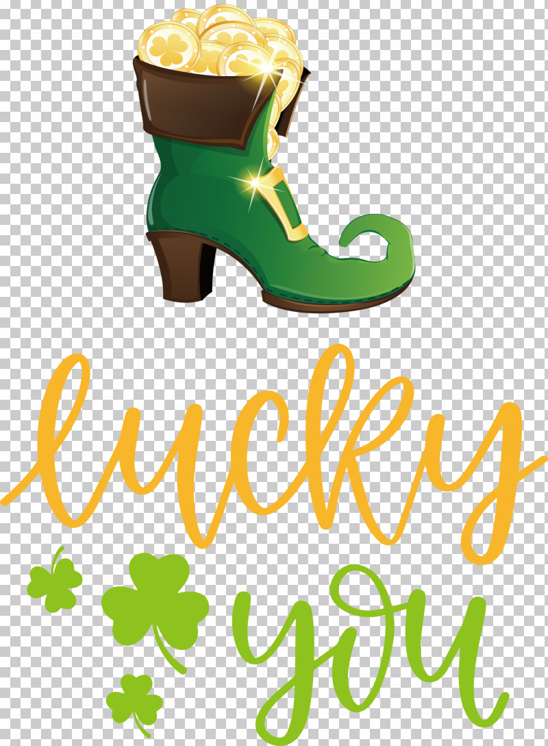 Lucky You Patricks Day Saint Patrick PNG, Clipart, Character, Green, Line, Logo, Lucky You Free PNG Download