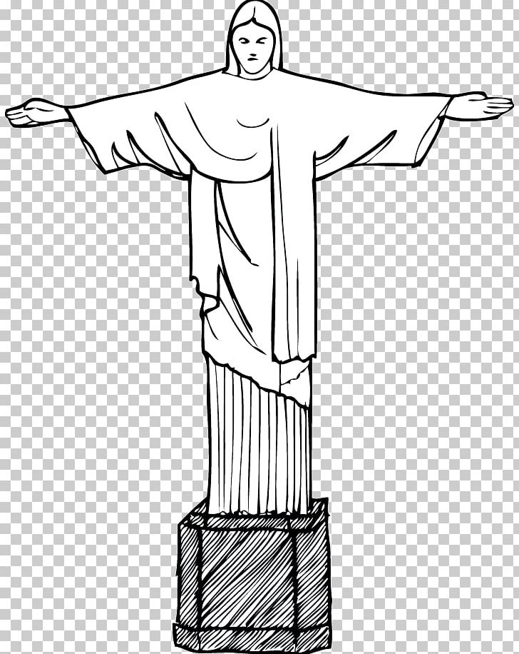 Christ The Redeemer Corcovado PNG, Clipart, Arm, Hand Drawn, Human Behavior, Monochrome, Paint Free PNG Download