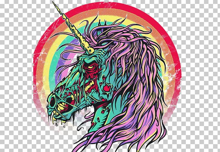 T-shirt Unicorn Zombie Top Hoodie PNG, Clipart, Clothing, Clothing Sizes, Demon, Dragon, Fashion Free PNG Download