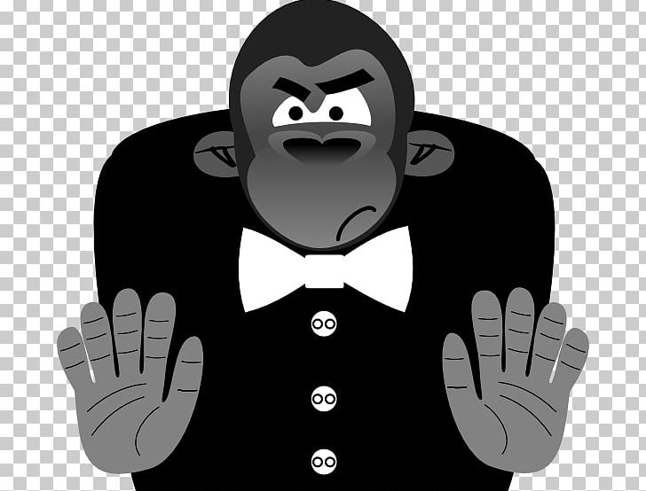 Gorilla Ape PNG, Clipart, Animals, Ape, Black, Black And White, Computer Icons Free PNG Download