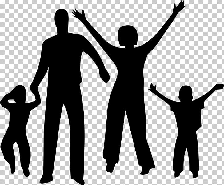 Family Silhouette PNG, Clipart, Arm, Black And White, Child, Communication, Conversation Free PNG Download