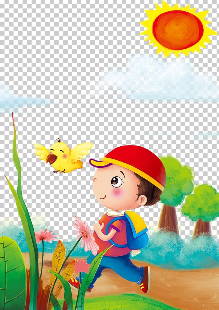 Child Student Illustration PNG, Clipart, Animation, Art, Back To School, Birds, Boy Free PNG Download