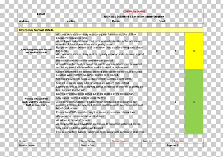 Risk Assessment Document Template Contract PNG, Clipart, Area, Computer Program, Contract, Diagram, Document Free PNG Download