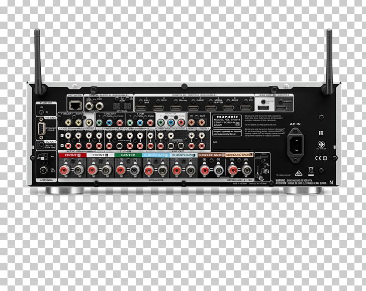 Marantz SR5012 7.2 Channel Full 4K Ultra HD Network AV Surround Recei AV Receiver Surround Sound PNG, Clipart, 4k Resolution, Audio, Audio Equipment, Audio Power Amplifier, Audio Receiver Free PNG Download