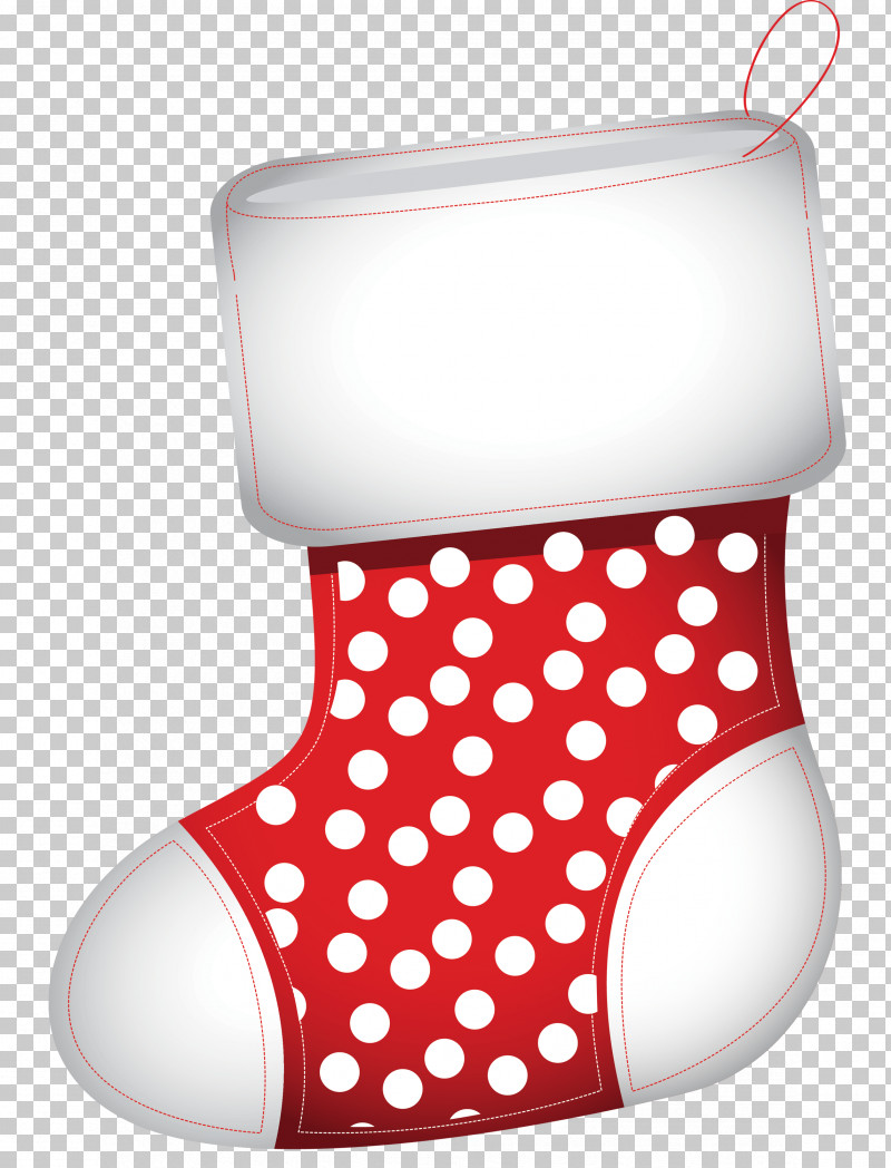 Christmas Stocking PNG, Clipart, Christmas Stocking, Polka Dot, Red Free PNG Download