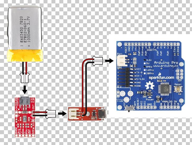 Microcontroller Lithium Polymer Battery Battery Charger SparkFun Electronics PNG, Clipart, Arduino, Battery Charger, Capacitor, Electrical Connector, Electrical Wires Cable Free PNG Download