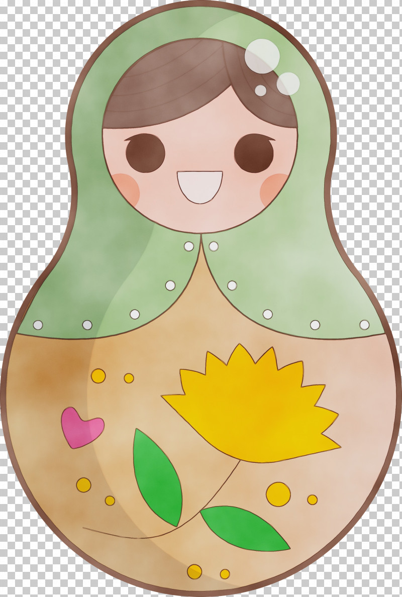 Green Cartoon PNG, Clipart, Cartoon, Colorful Russian Doll, Green, Paint, Watercolor Free PNG Download
