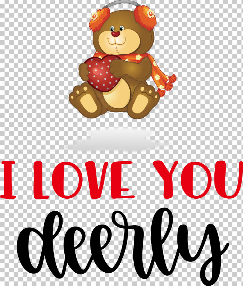 I Love You Deerly Valentines Day Quotes Valentines Day Message PNG, Clipart, Bears, Biology, Cartoon, Logo, M Free PNG Download