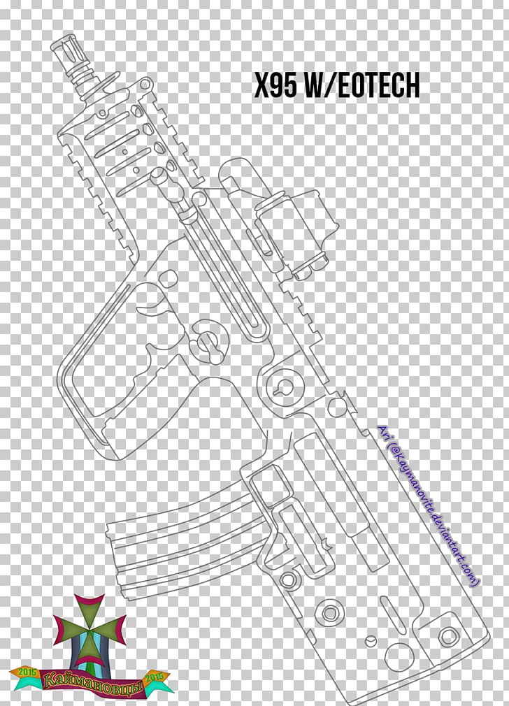 Art X95 Weapon Drawing PNG, Clipart, Angle, Area, Art, Artist, Artwork Free PNG Download