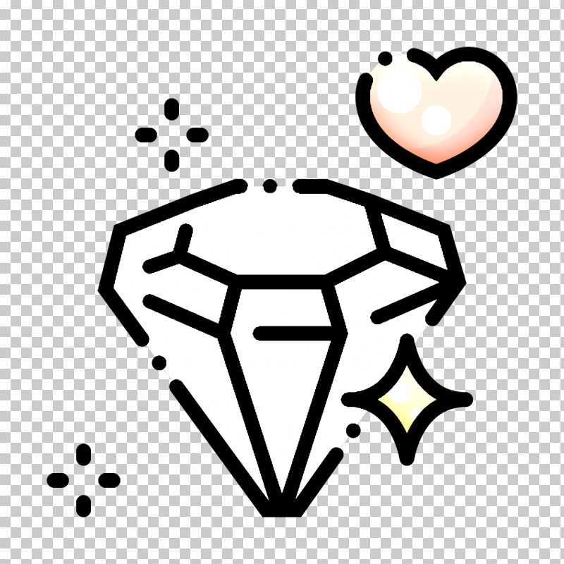 Wedding Icon Diamond Icon PNG, Clipart, Blackandwhite, Diamond Icon, Emblem, Line, Line Art Free PNG Download
