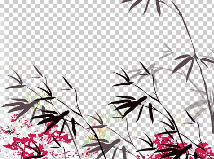 Chinese Painting Bamboo PNG, Clipart, Bamboe, Bamboo Leaves, Birdandflower Painting, Branch, Chinese Style Free PNG Download