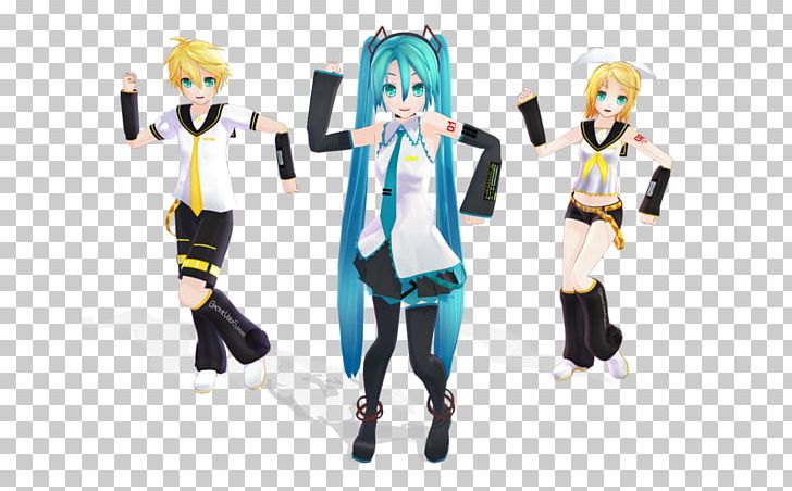 MikuMikuDance Kagamine Rin/Len Hatsune Miku Vocaloid PNG, Clipart, 3gp, Costume, Download, Fictional Characters, Figurine Free PNG Download