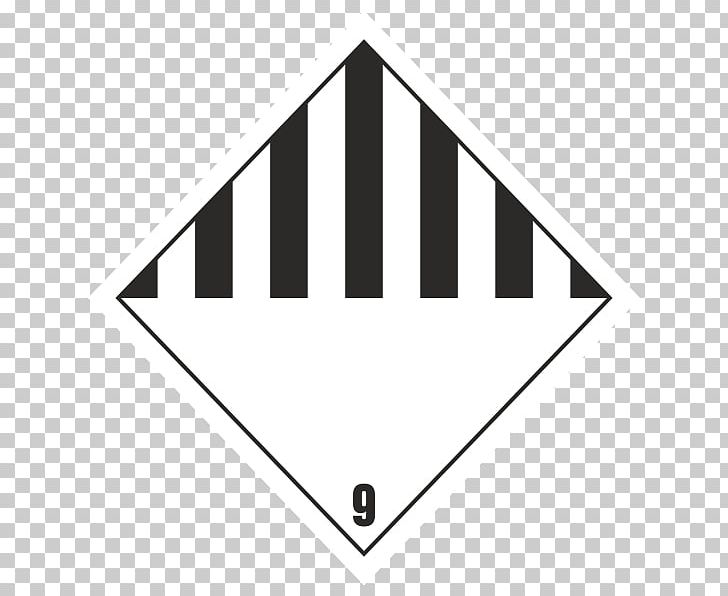HAZMAT Class 9 Miscellaneous Dangerous Goods Regulations Label Transport PNG, Clipart, Adhesive Label, Angle, Area, Black, Black And White Free PNG Download