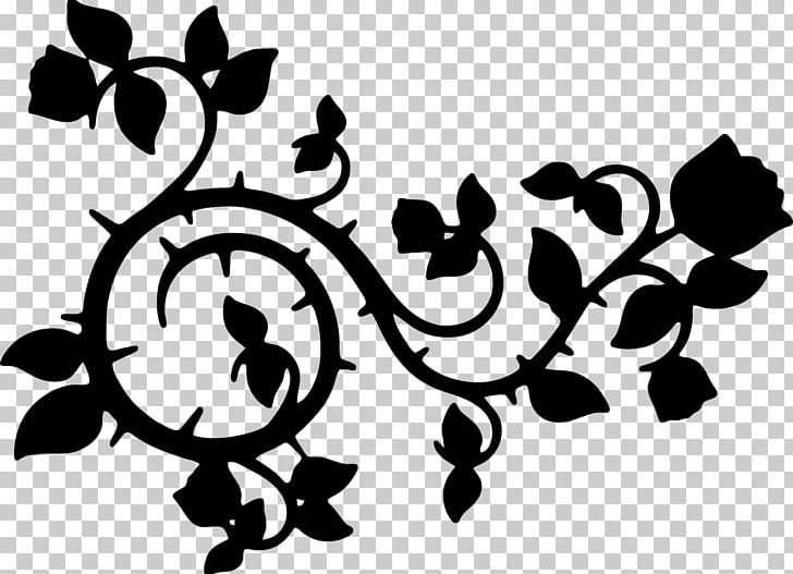 Vine Silhouette PNG, Clipart, Animals, Black, Black And White, Black Rose, Branch Free PNG Download